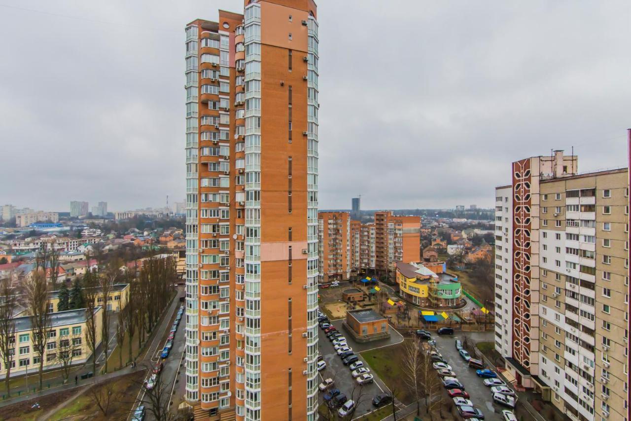 Уютная, Просторная Видовая Трехкомнатная Квартира Возле Метро Академгородок На 6 Мест Kiev Buitenkant foto