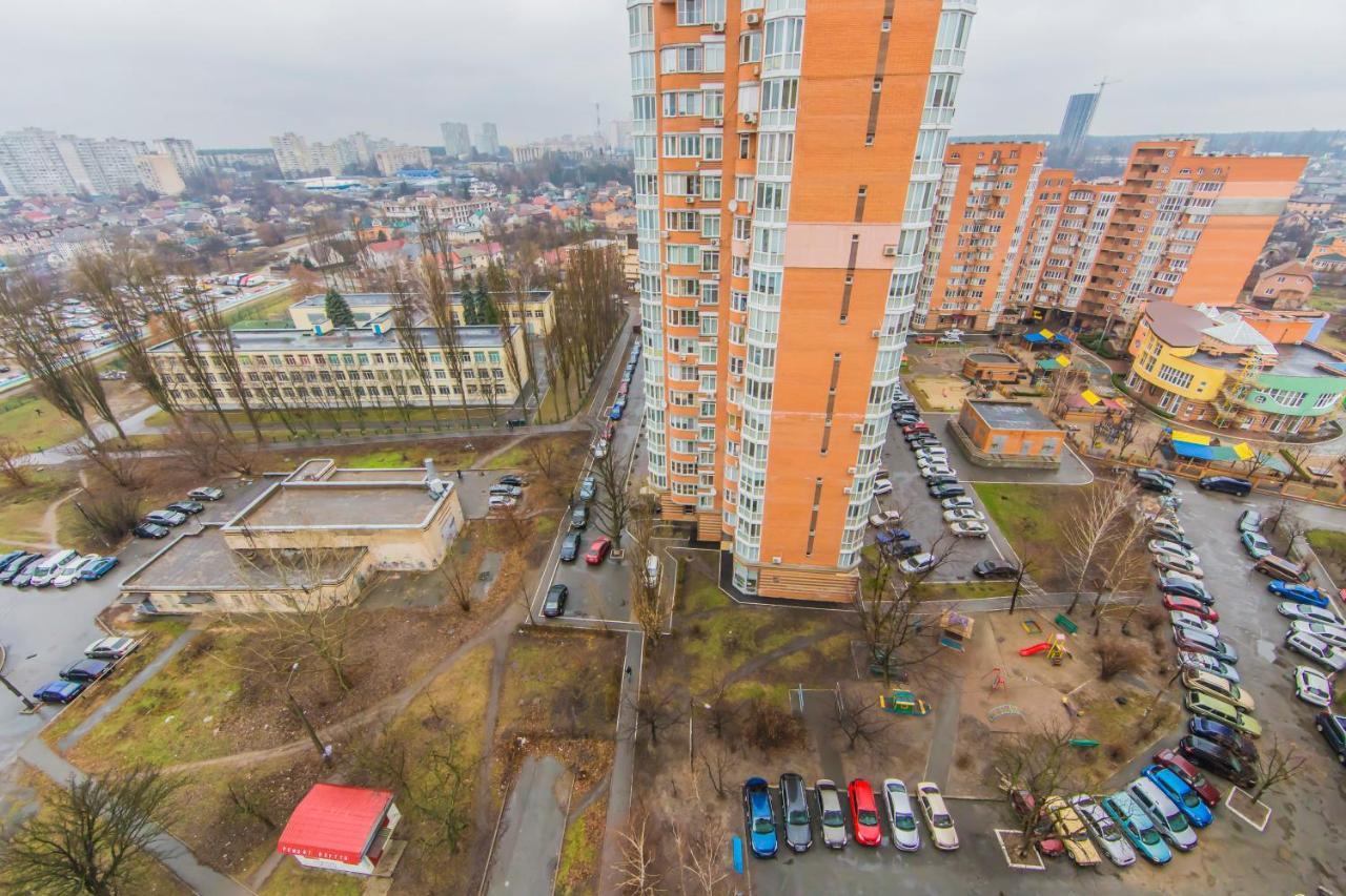 Уютная, Просторная Видовая Трехкомнатная Квартира Возле Метро Академгородок На 6 Мест Kiev Buitenkant foto